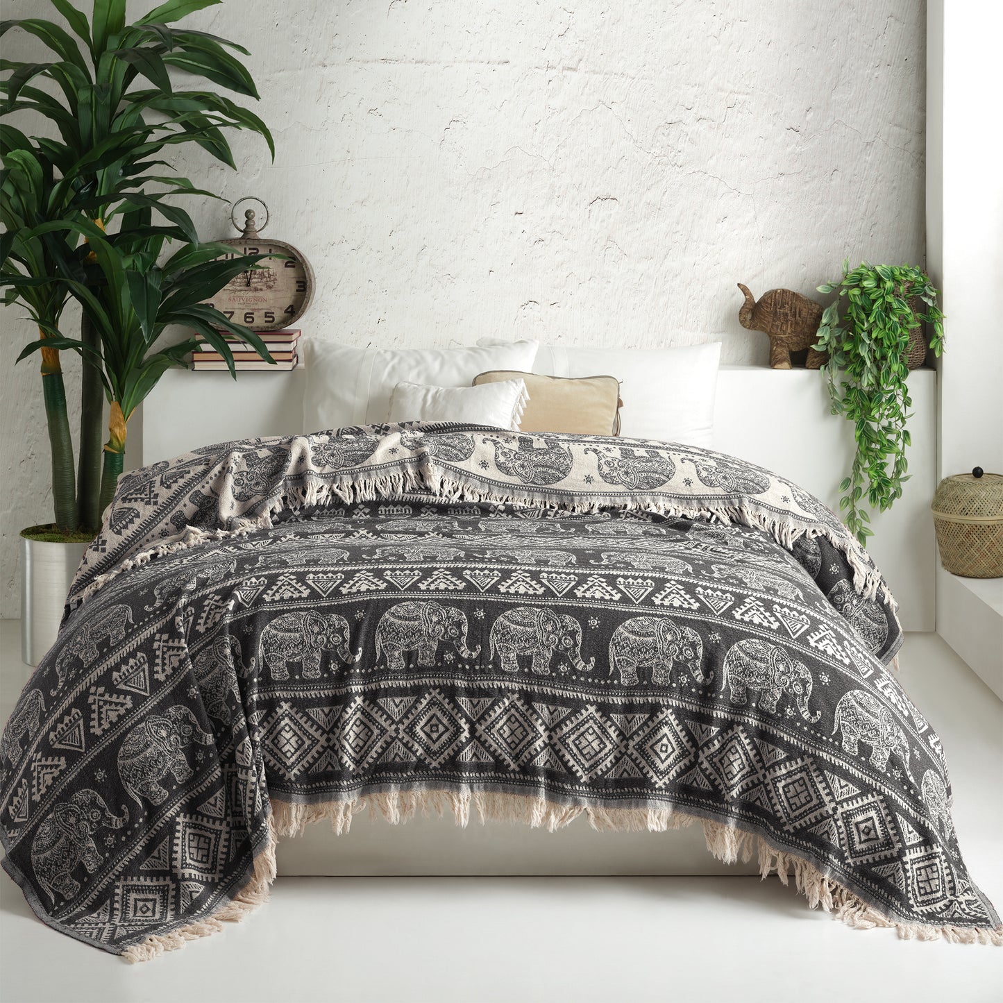 Boho Cotton Throw - 220cm x 240cm
