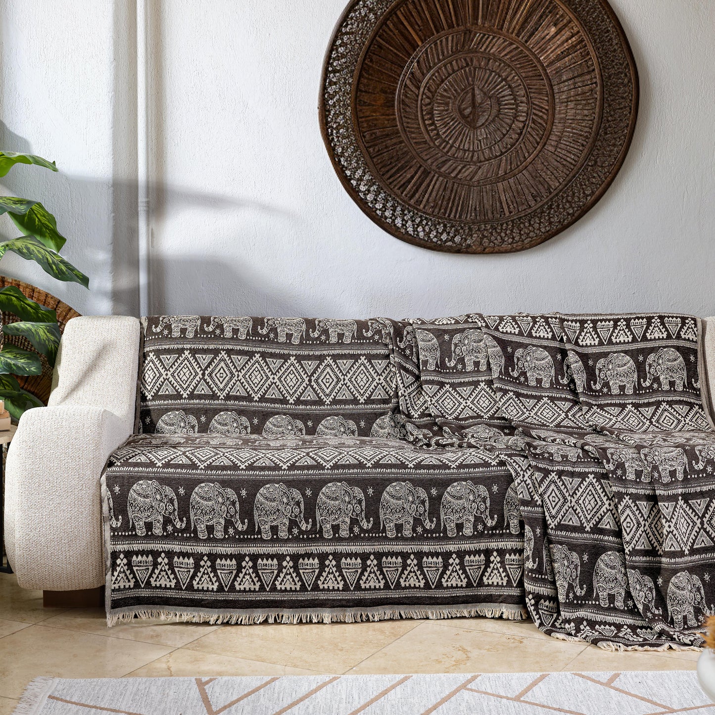 Boho Cotton Throw - 220cm x 240cm