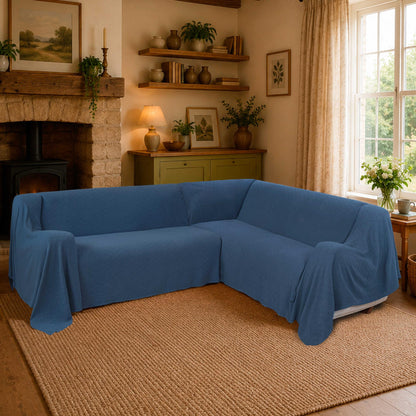 Richmond Medium L-Shaped Sofa Throw 2 Pack - 180cm x 300cm + 180cm x 300cm - 100% Cotton