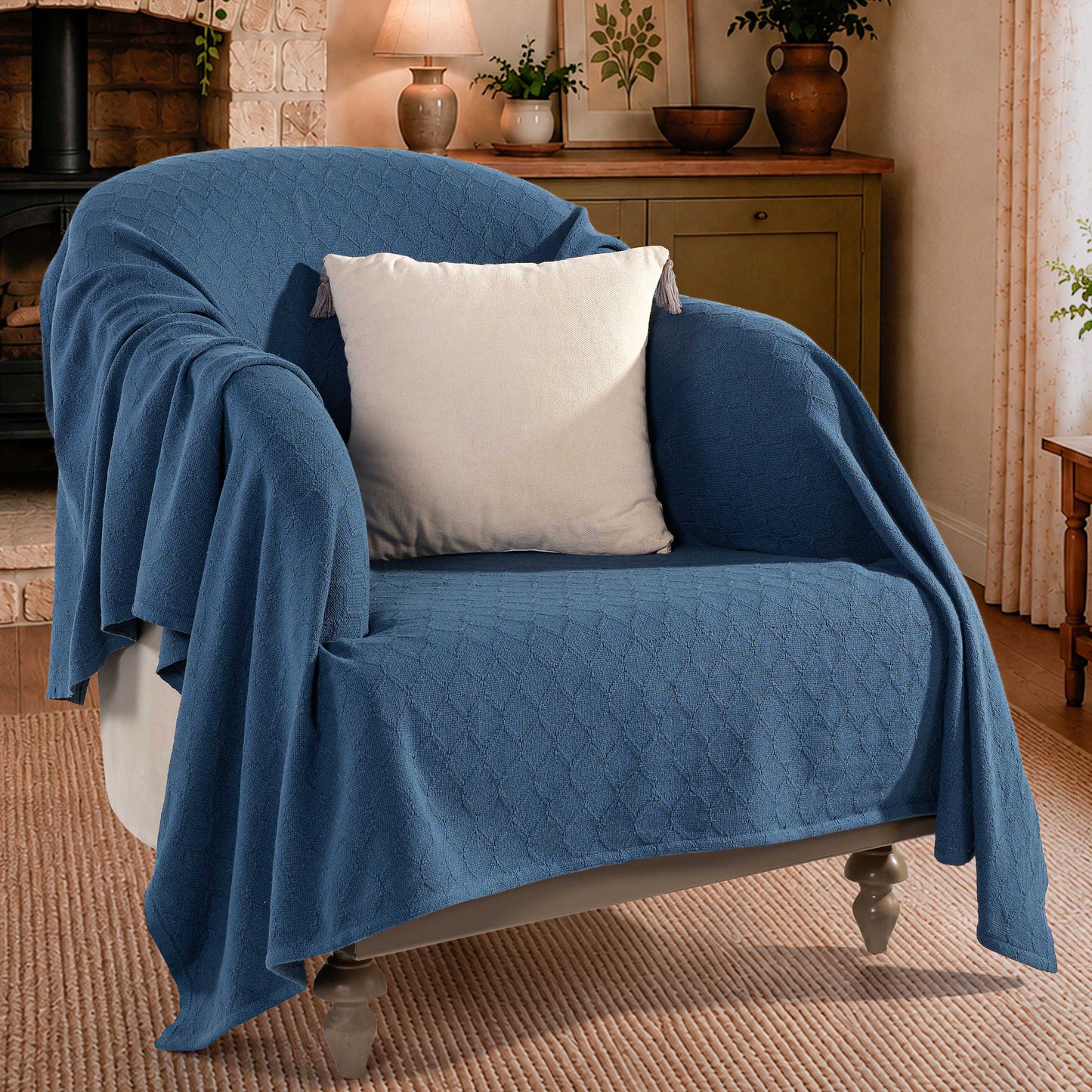 Richmond Armchair and Single Sofa Throw - 130cm x 180cm - 100% Cotton