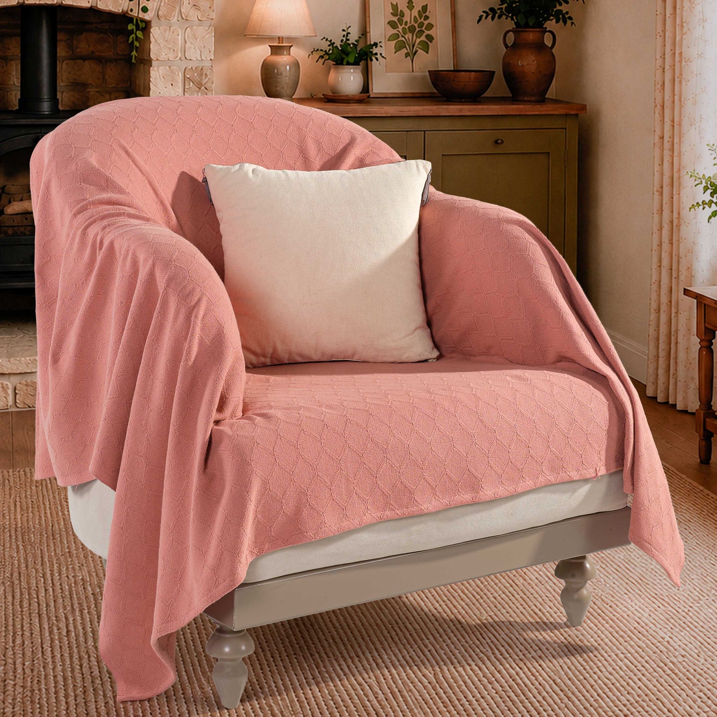Richmond Armchair and Single Sofa Throw - 130cm x 180cm - 100% Cotton