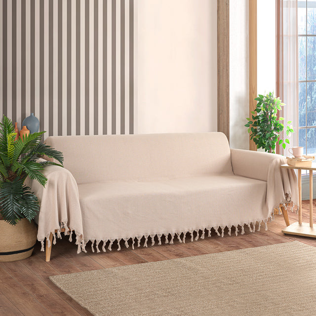 Sidney cotton blend throw, 180 x 300 cm, for 3 seater sofas