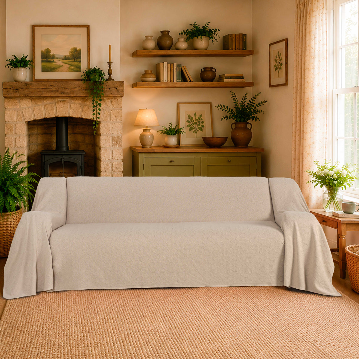 Richmond 3 Seater Cotton Throw - 180cm x 300cm