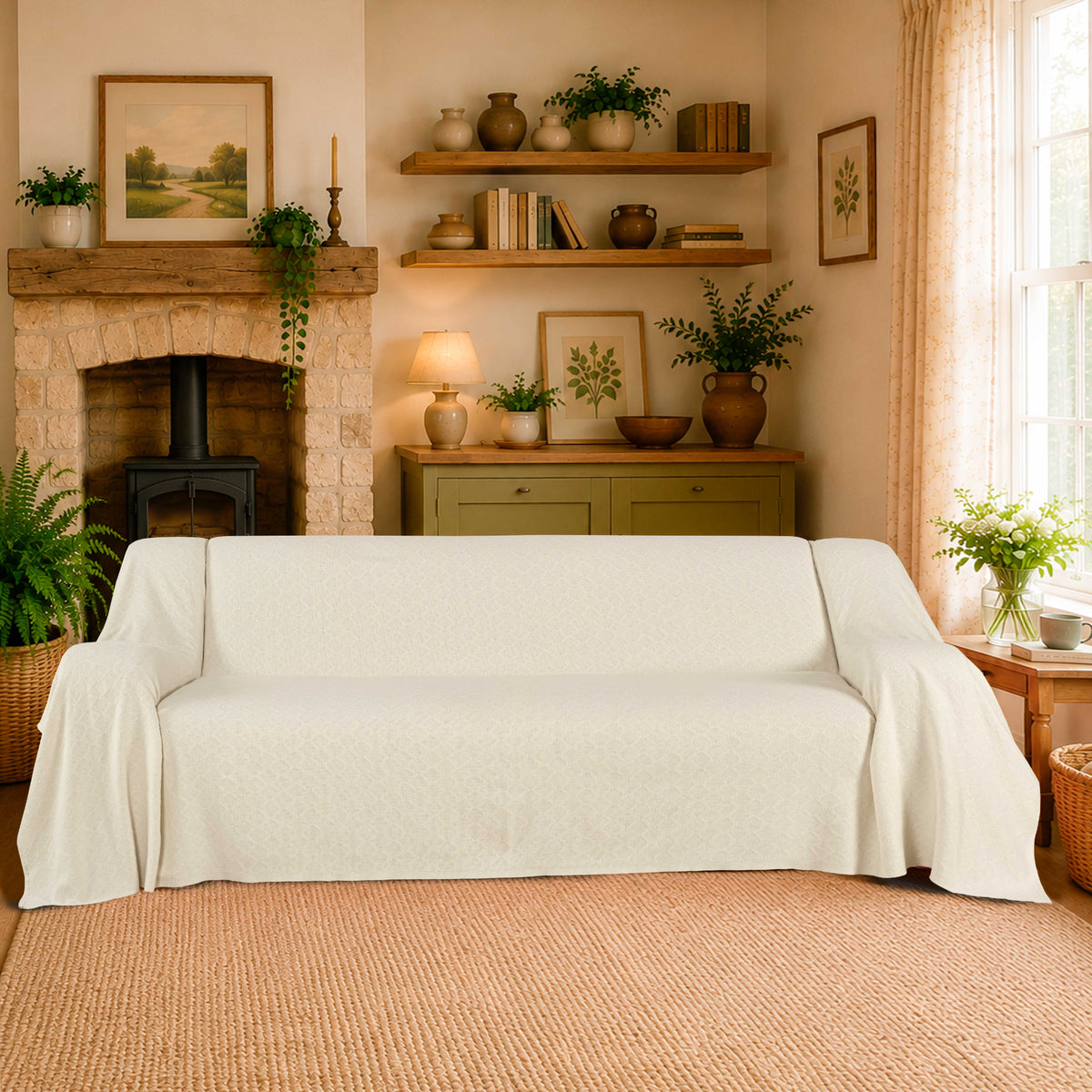 Richmond 3 Seater Cotton Throw - 180cm x 300cm