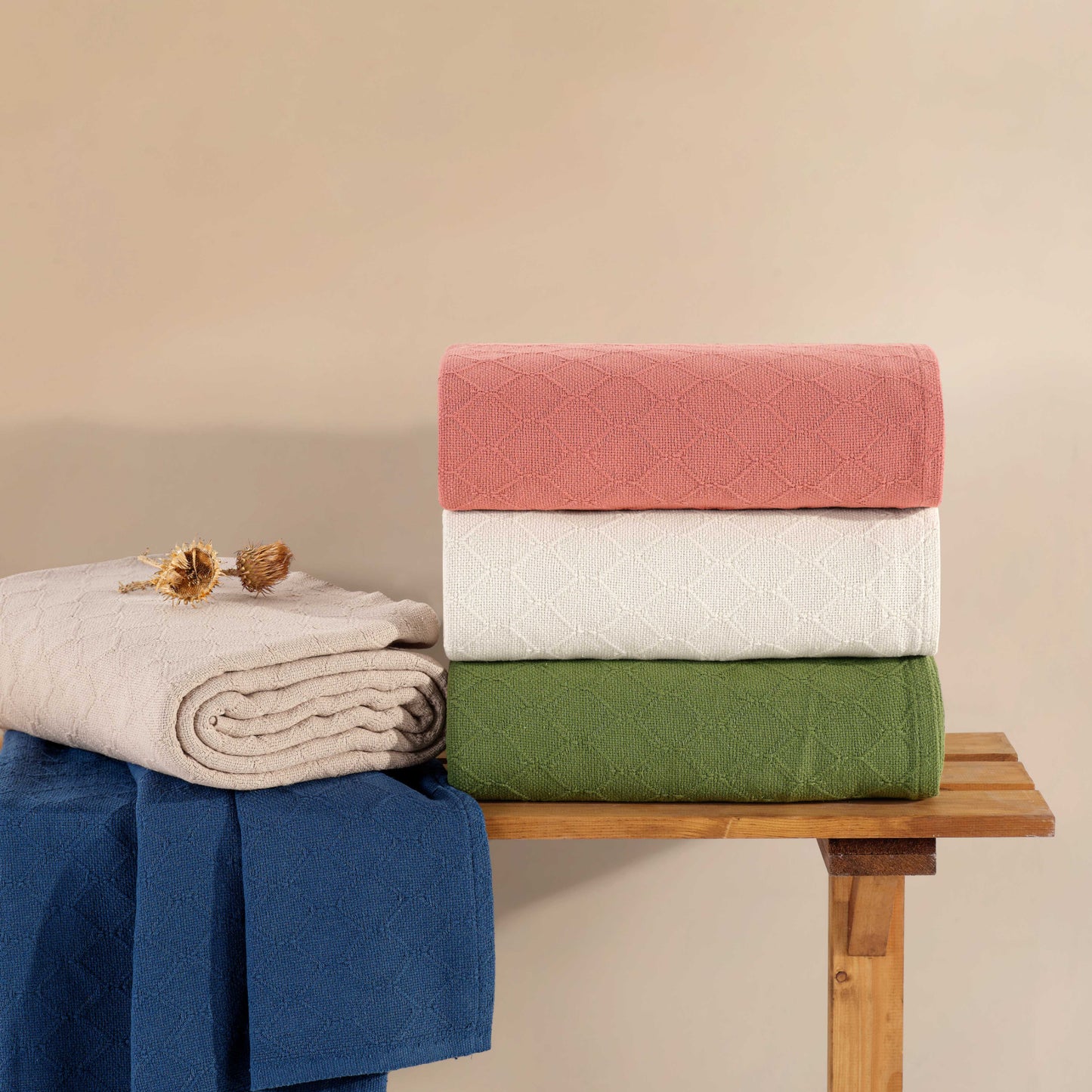 Richmond Medium L-Shaped Sofa Throw 2 Pack - 180cm x 300cm + 180cm x 300cm - 100% Cotton