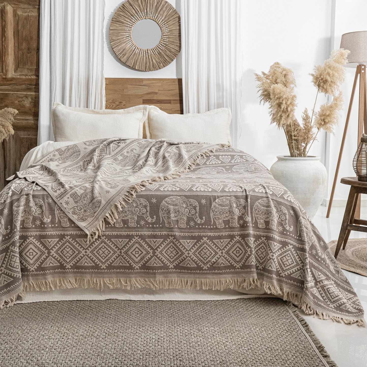 Boho Cotton Throw - 220cm x 240cm