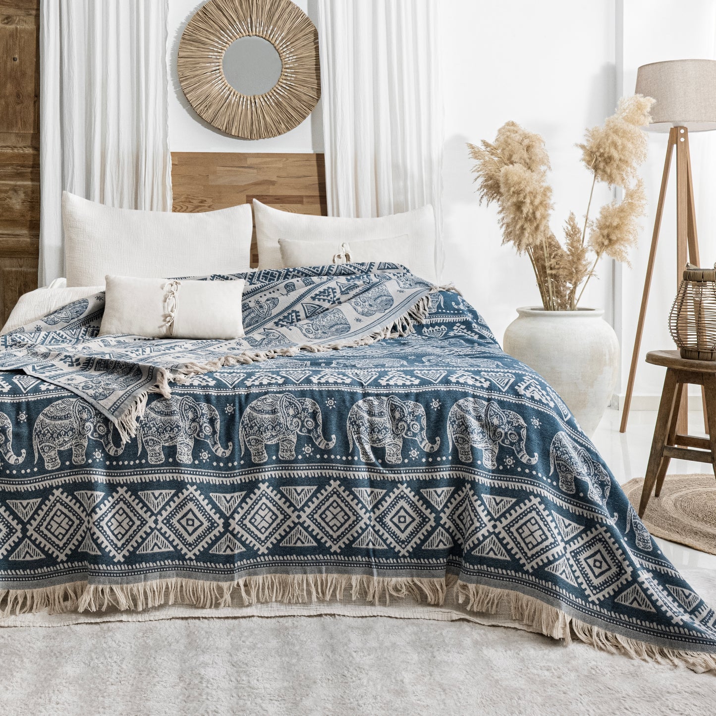 Boho Cotton Throw - 220cm x 240cm