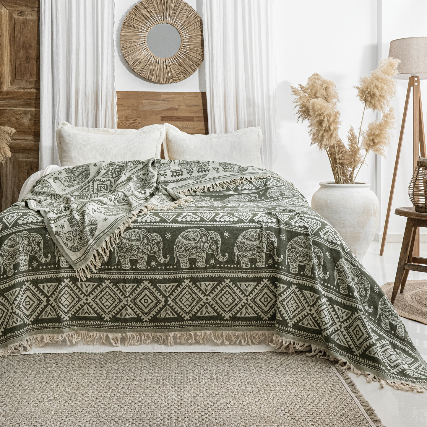 Boho Cotton Throw - 220cm x 240cm