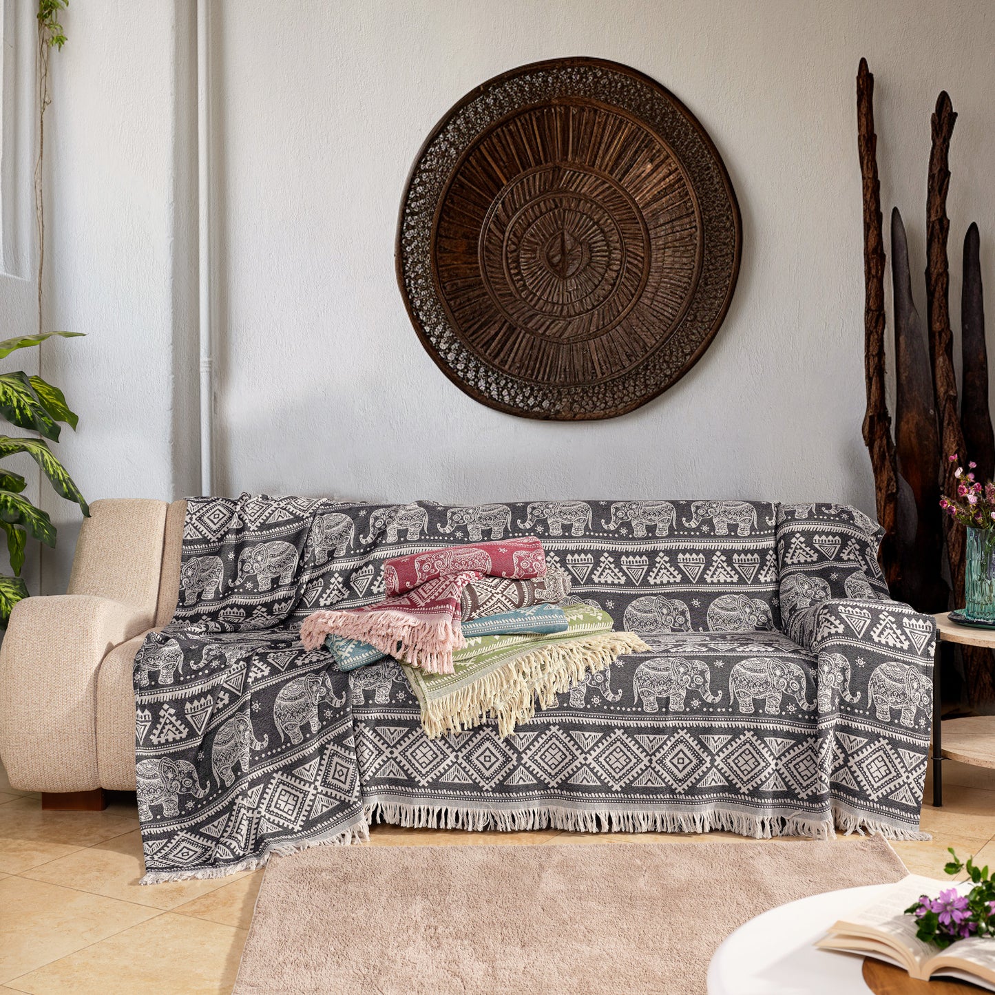 Boho 3 Seater Throw - 180cm x 300cm