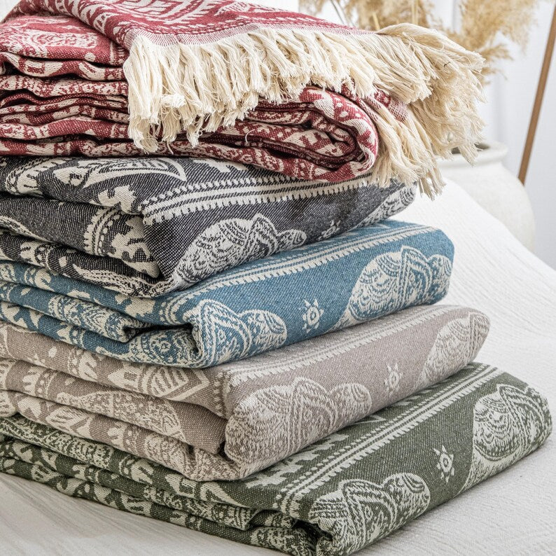 Boho Cotton Throw - 220cm x 240cm